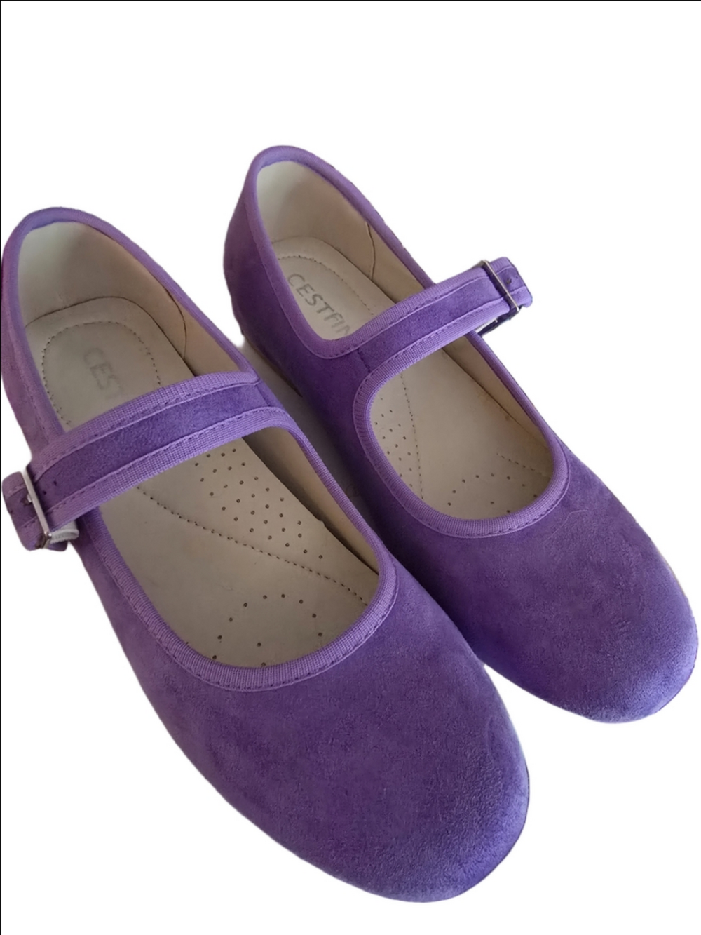 Purple Mary Jane Flats